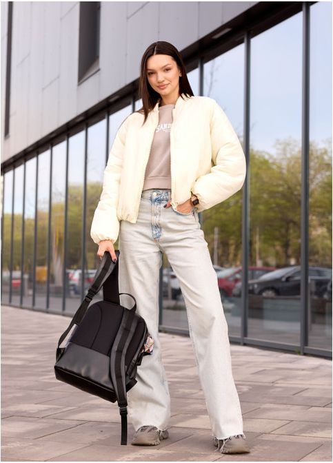 Рюкзак жіночий з екошкіри Aura з принтом BLUE FLOWERS Sambag (301871813)