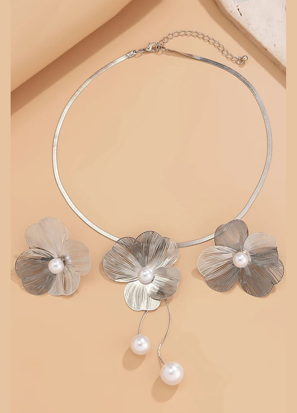 Набір ланцюжок і сережки "Floral overflows" Анна Ясеницька (336213089)