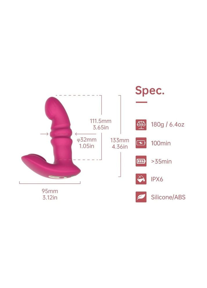 Смарт вібратор-пульсатор Jive Pink, імітація фрикцій Fun Town (297587041)