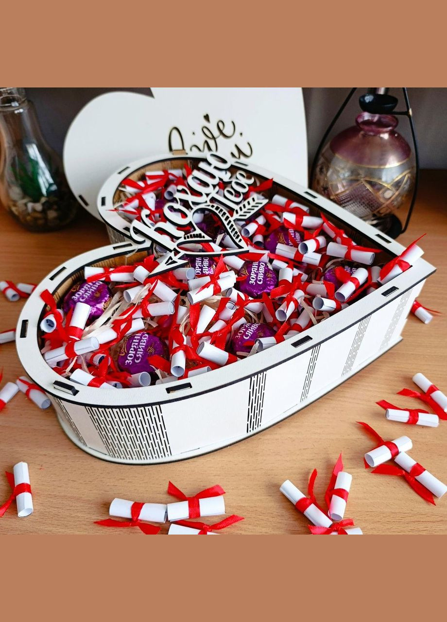 Подарунковий набір із цукерок та 101 причини Чому я тебе люблю для дівчини (ar208) No Brand (323143509)