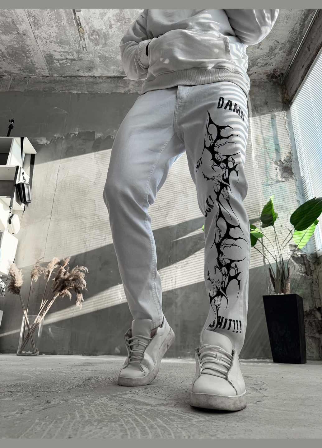 Джинси дтф чоловічі не утеплені стильні вільна посадка No Brand (371174453)