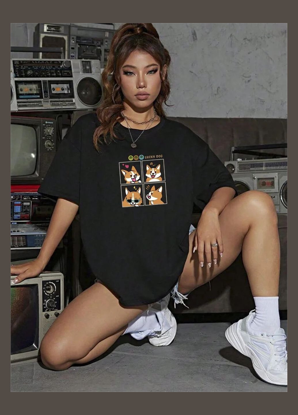 Футболка жіноча з принтом 46 Чорний 2664084165 No Brand - (342398249)