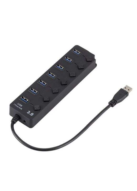 USB концентратор NY-USB3.0-07 на семь портов USB Hub 3.0 длина кабеля 30 см (5024638) Clefers (348467596)