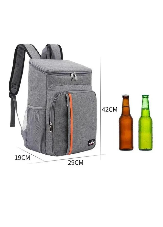 Сумка - рюкзак на 18 літрів TMBOX-03 зберігання холоду до 12 годин та тепла до 6 годин Сірий Good Idea (351361712)