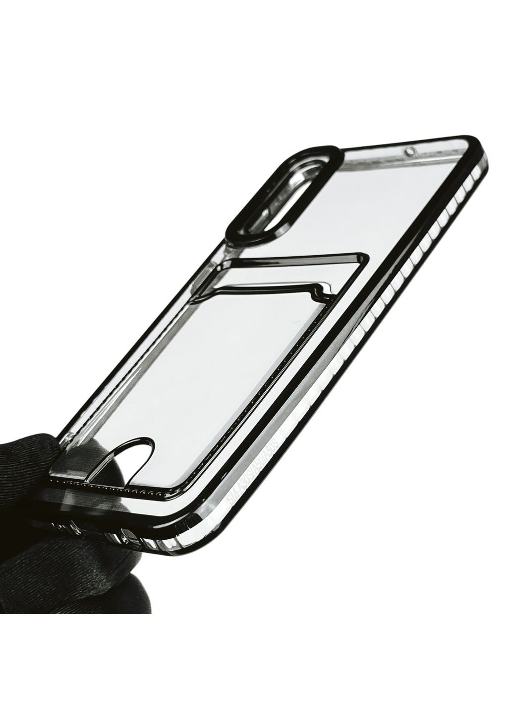 Чехол для Galaxy A50 (SM-A505F) с чёрной окантовкой с карманом для карт на самсунг а50 чёрный Samsung (366018831)