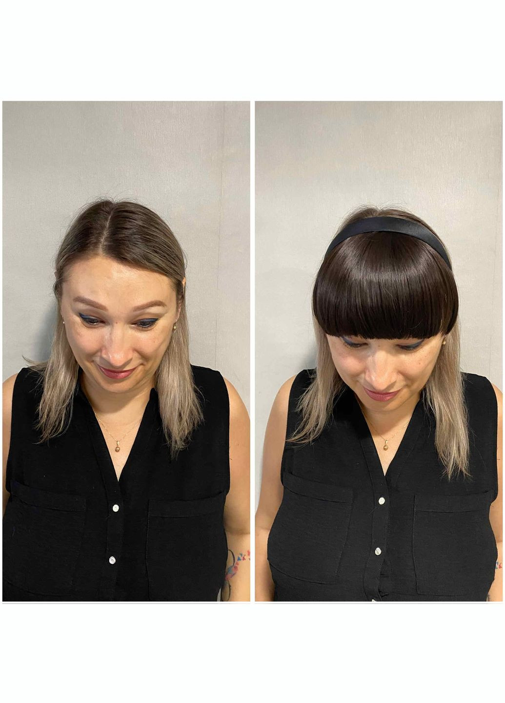 Накладна чолка на обручі колір гіркий шоколад No Brand (302010382)