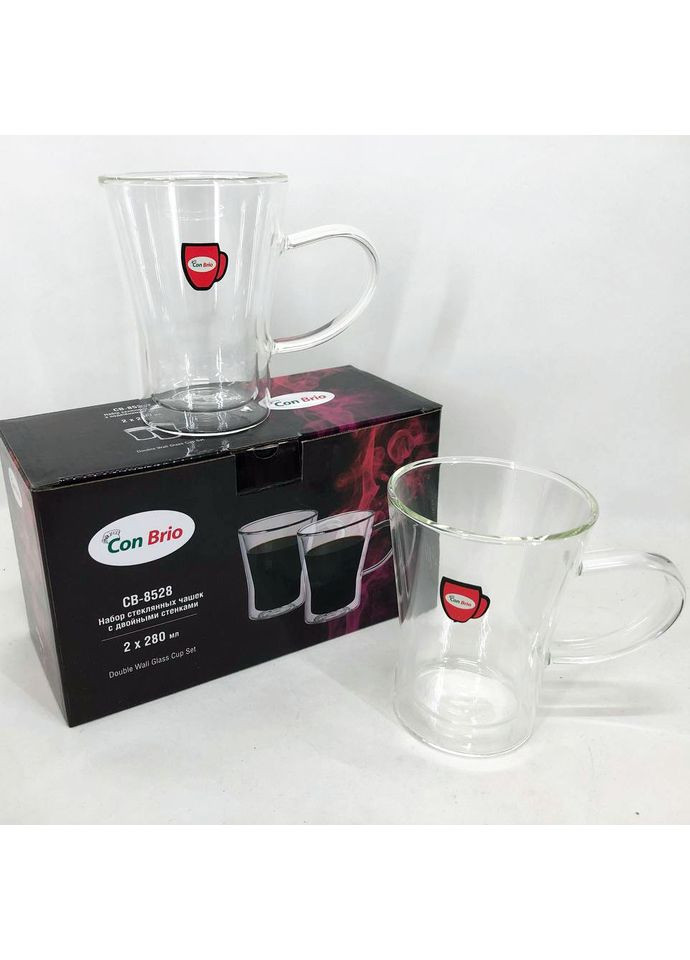 Чашка с двойной стенкой для капучино 280 мл CB-8528 2шт, Чашка с OH-327 двойной стенкой Con Brio (352770512)