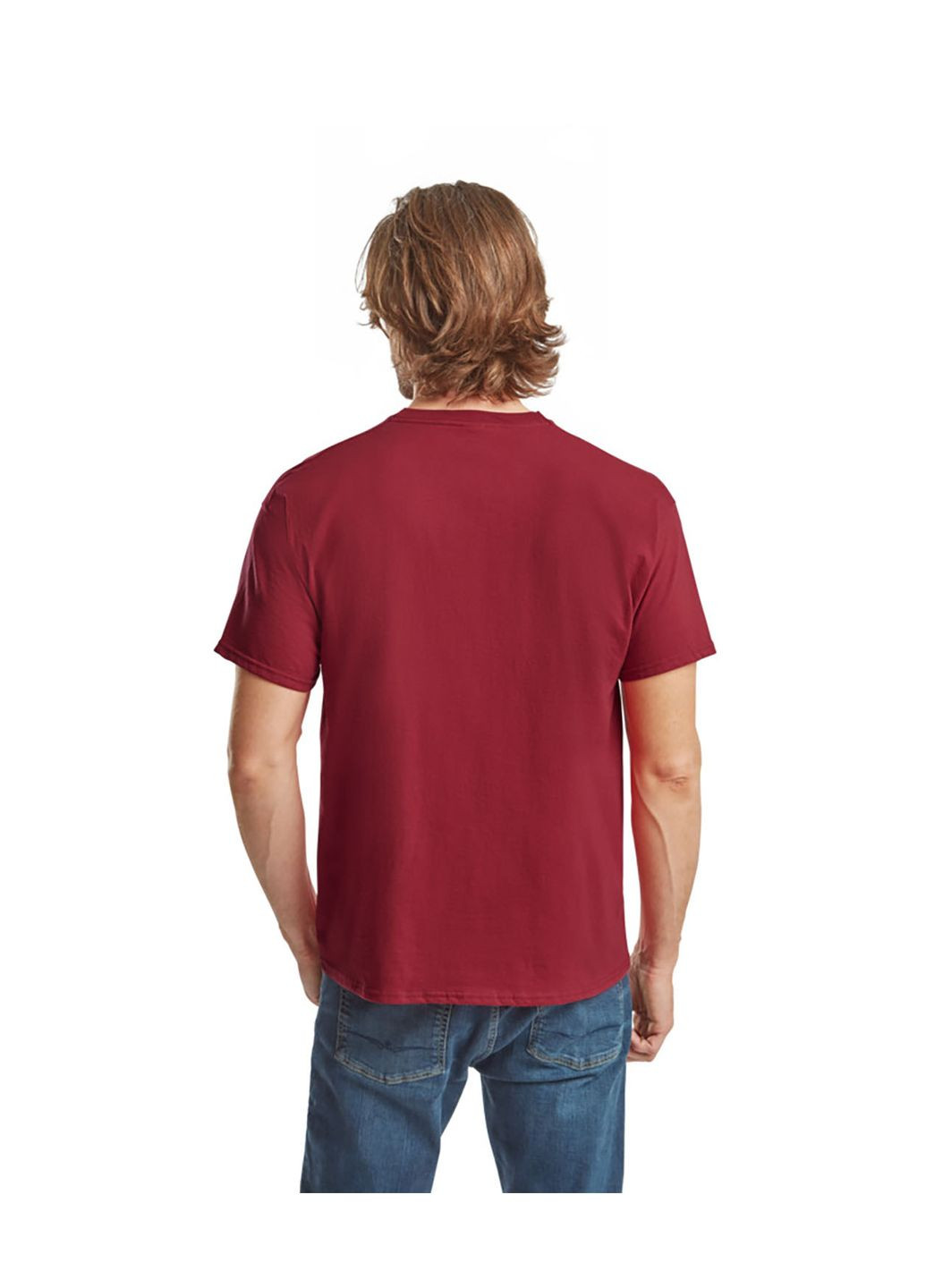 Темно-красная футболка мужская original t темно-красный (k0610820bx3xl) Fruit of the Loom