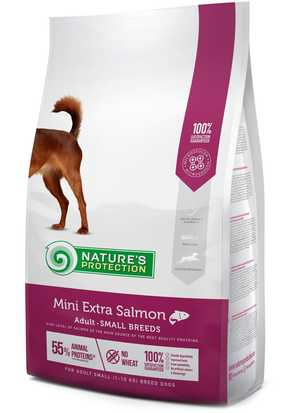 Сухий корм для собак Mini extra Salmon Adult Small breeds 2 кг (NPS45737) (4771317457370) Nature's Protection (279564760)