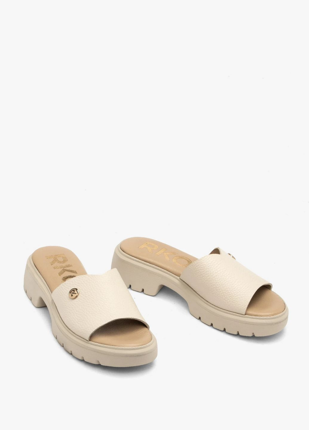Бежевые шлепанцы Rylko