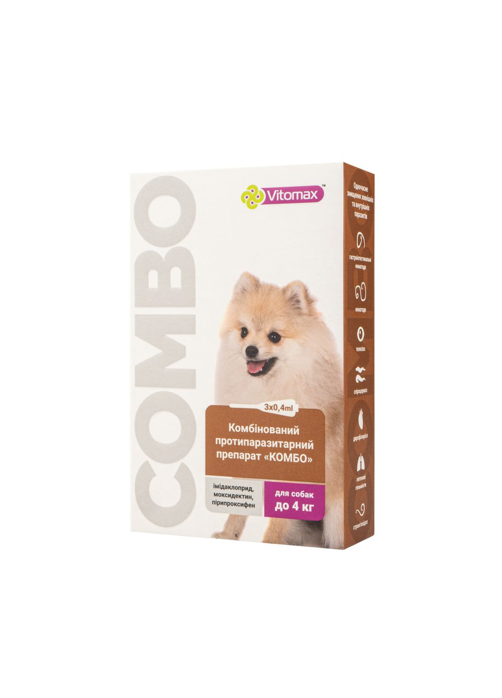 Капли "КОМБО" для собак до 4 кг – 0,4 мл/3 шт. в уп. Vitomax (324031074)
