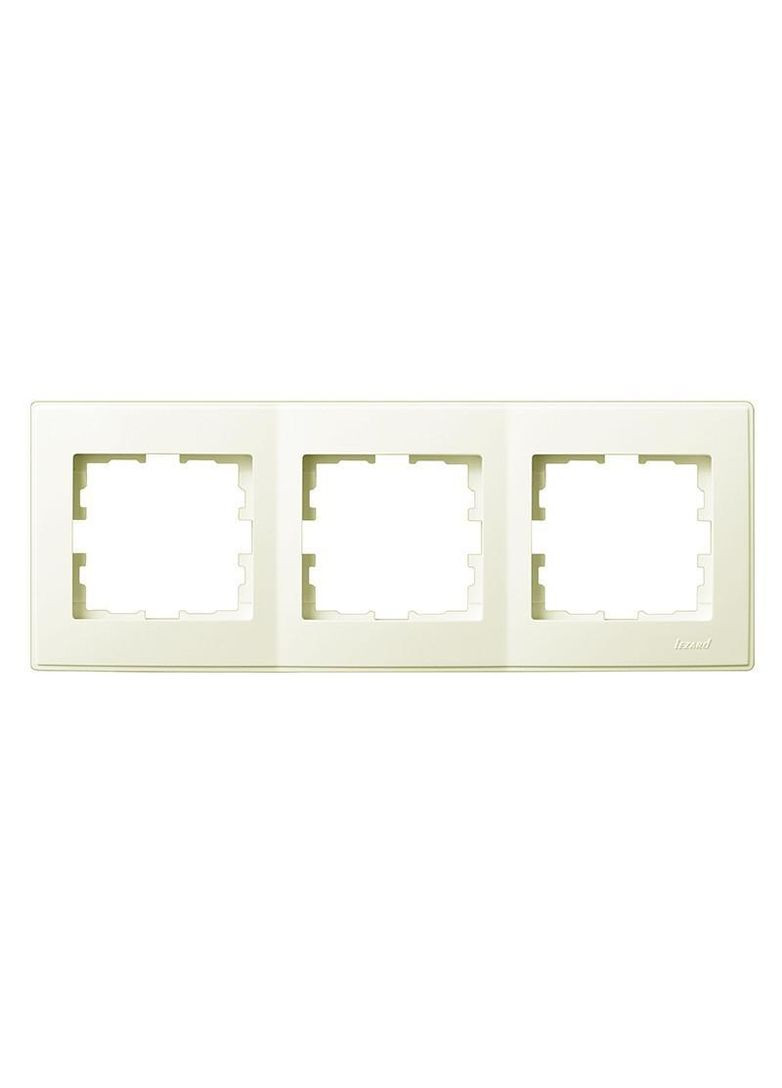 MIRA Рамка 3-я горизонтальная без вставки белый Lezard (361150013)