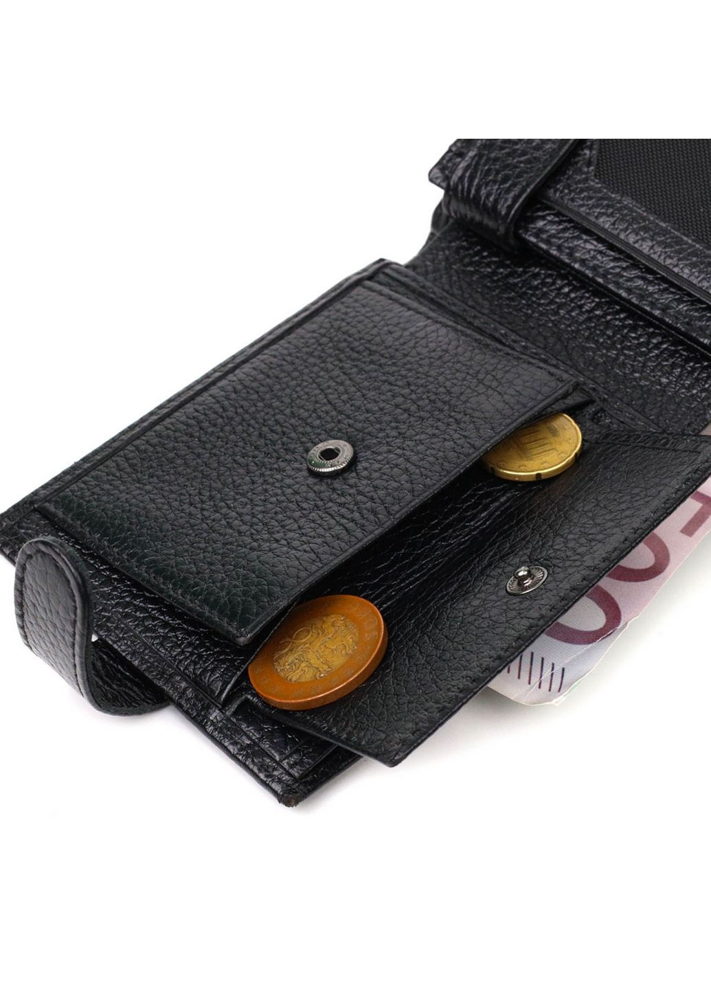 Чоловічий шкіряний портмоне 12,2х9,3х2 см Bond (288048966)