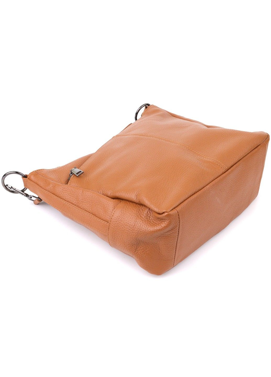 Жіноча сумка на два відділення з натуральної шкіри 23012 Коричневий Vintage (357495036)