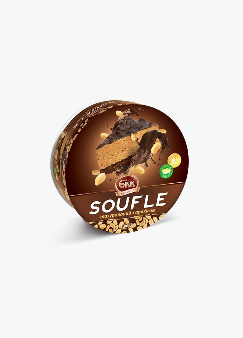 Торт БКК «Soufle глазированный с арахисом», 450г Київський БКК (303928442)