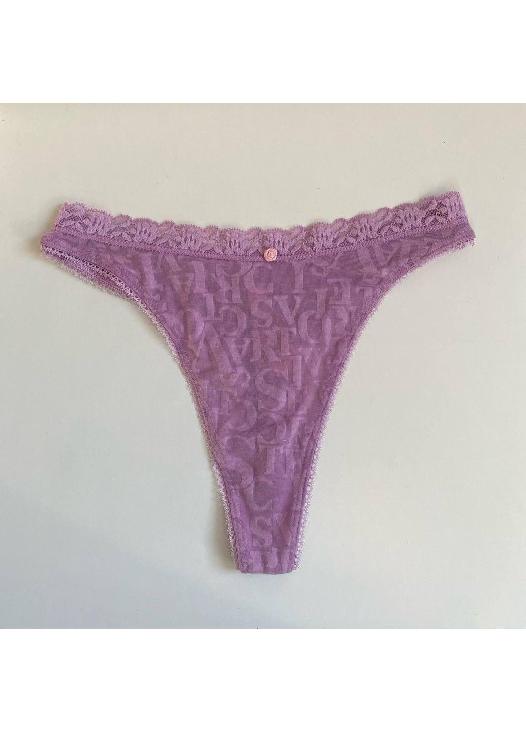 Трусики-стрінги жіночі Thong Panty бузкові Victoria's Secret (316659658)