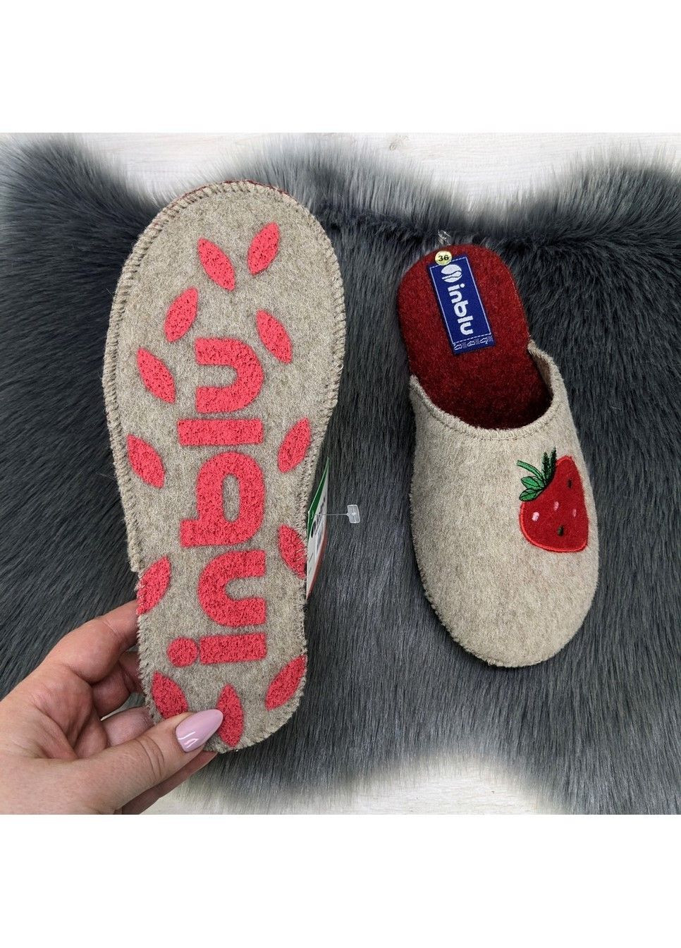 Тапочки жіночі кімнатні фетрові для ламінату Inblu (301127738)