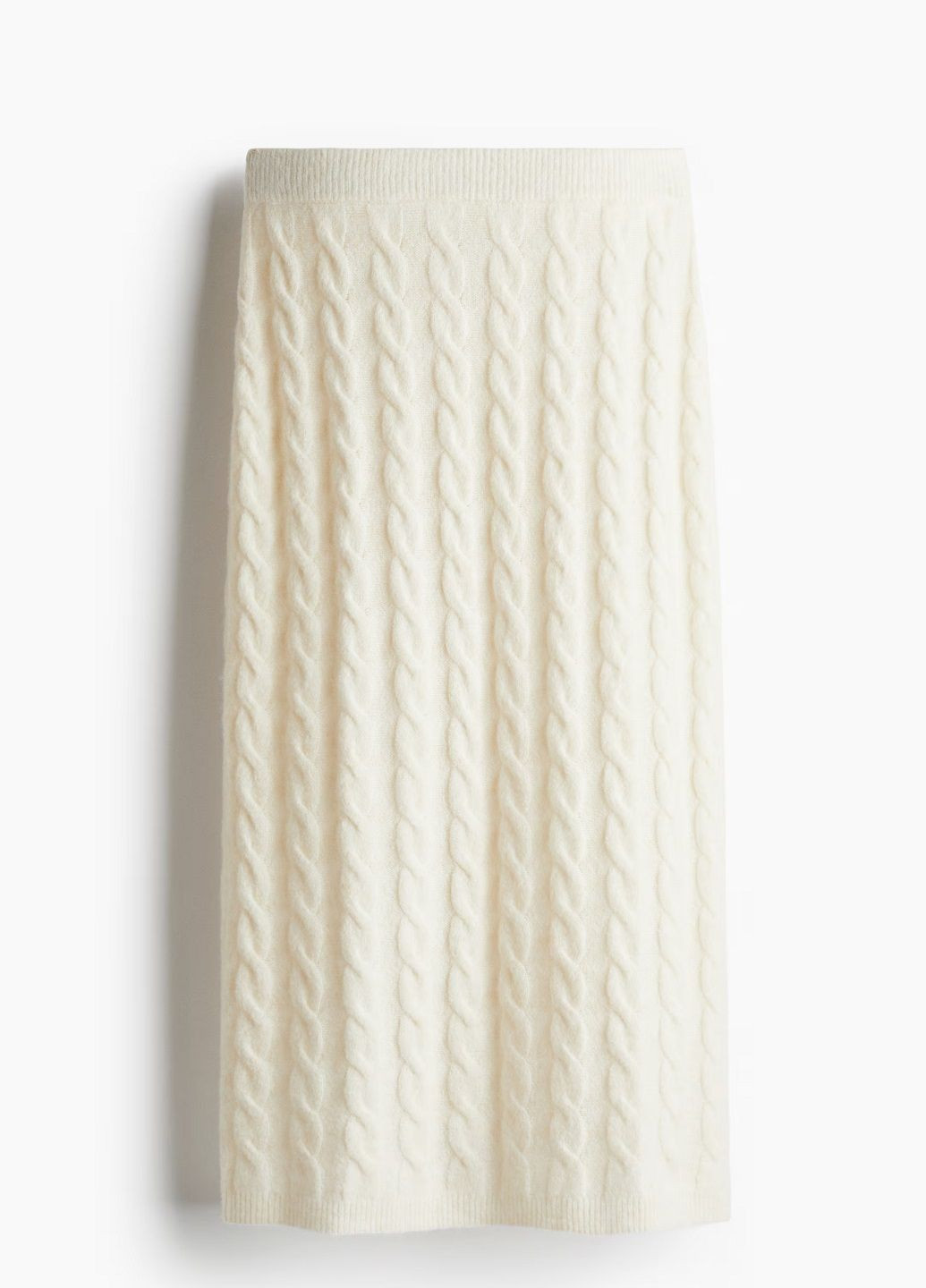 Кремовая повседневная с орнаментом юбка H&M