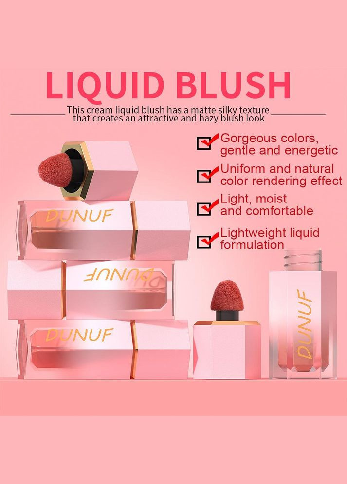 Жидкие матовые румяна Matte Liquid Blush D111 6 мл Dunuf (314933569)