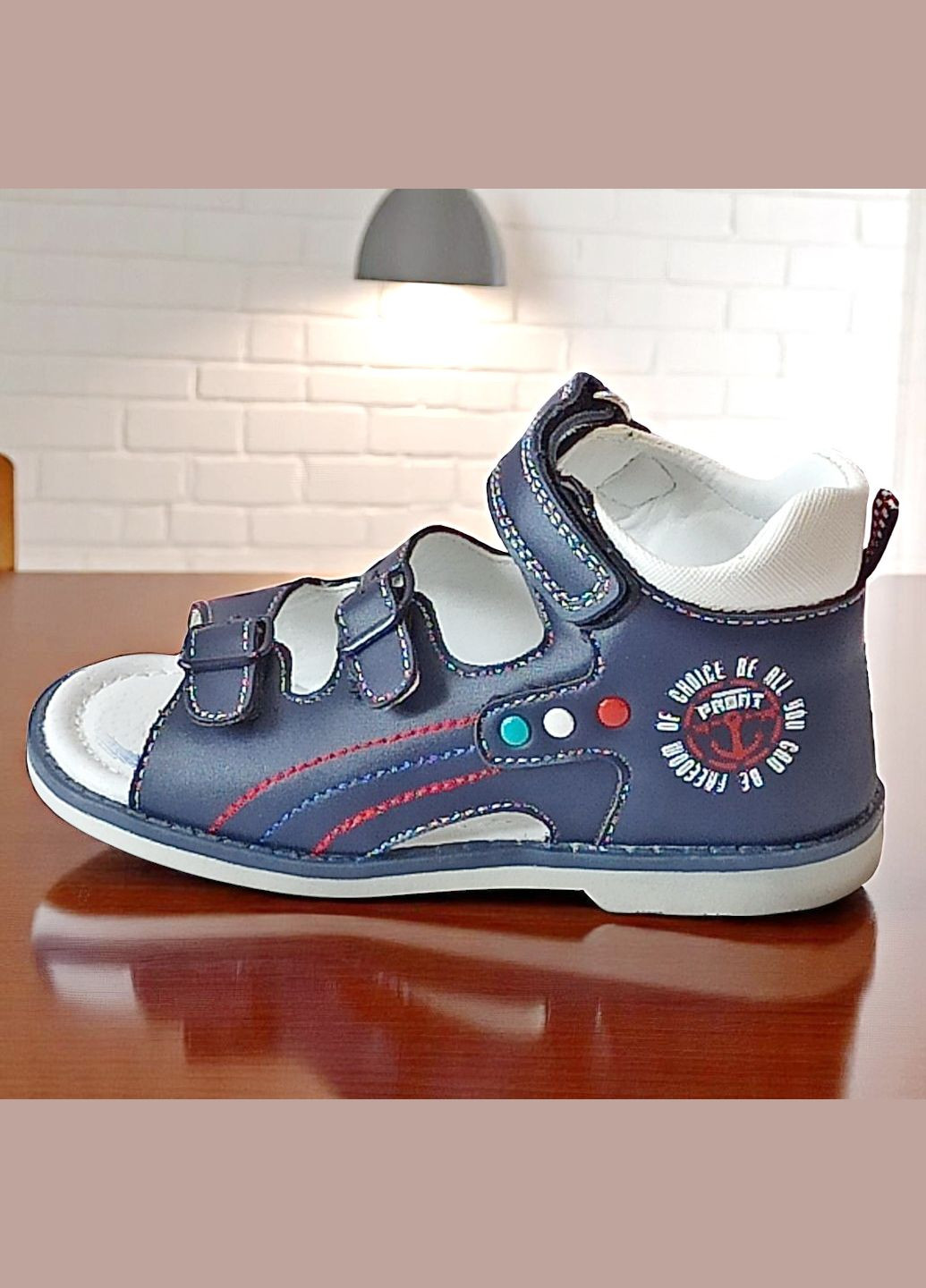 Синие повседневные ортопедические босоножки открытые сандалии на липучках для мальчика том м Tom.M на липучке