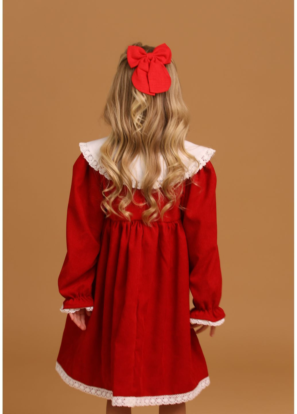Яскраво-червона набір із сукні та коміра різдвяна історія Darochka (368801364)