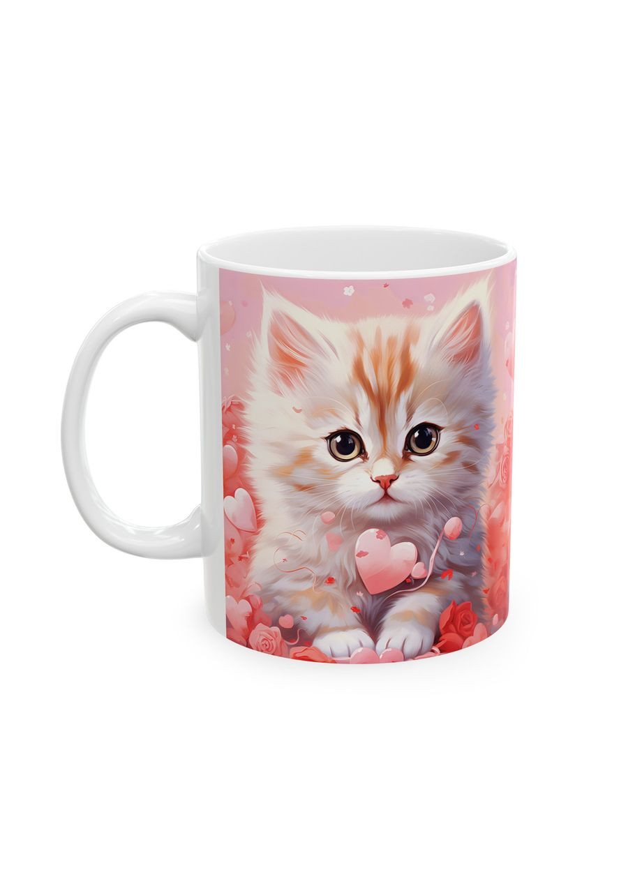 Керамічна чашка з дизайном "Котик" - 2 No Brand (368671735)