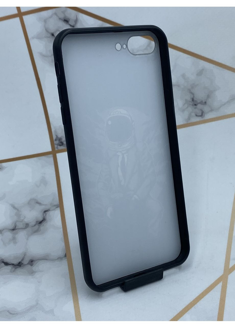 Силіконовий чохол з пластикової задньою панеллю космонавт на iPhone 7 Plus/8 Plus Glass (359495471)