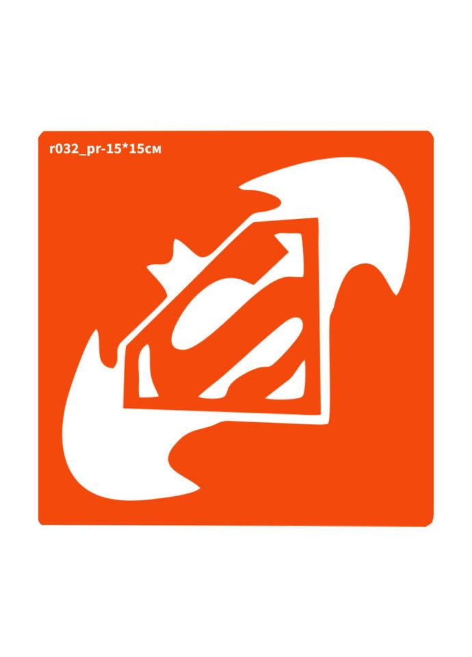 Трафарет для біо-тату Бетмен v Супермен r032_pr-15*15см, розмір 15х15см Fresh Tattoo (344447450)