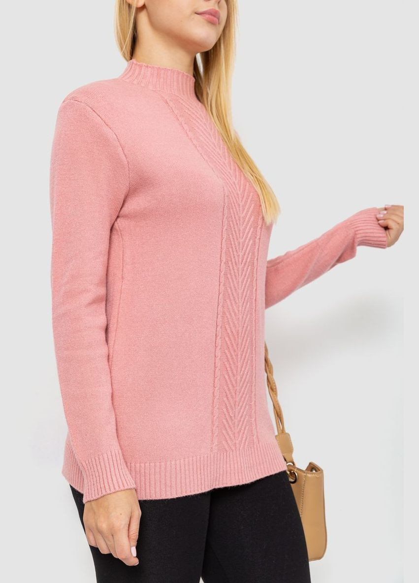 Пудровый зимний свитер женский, цвет светло-оливковый, Ager