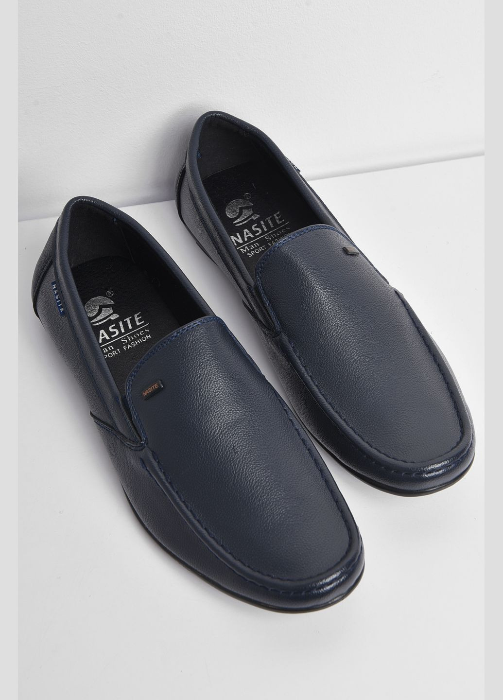 Туфлі чоловічі темно-синього кольору Let's Shop (280938031)
