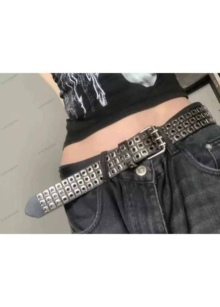 Ремінь з металевими заклепками,унісекс панк-рок,готика,байкери No Brand (367838109)