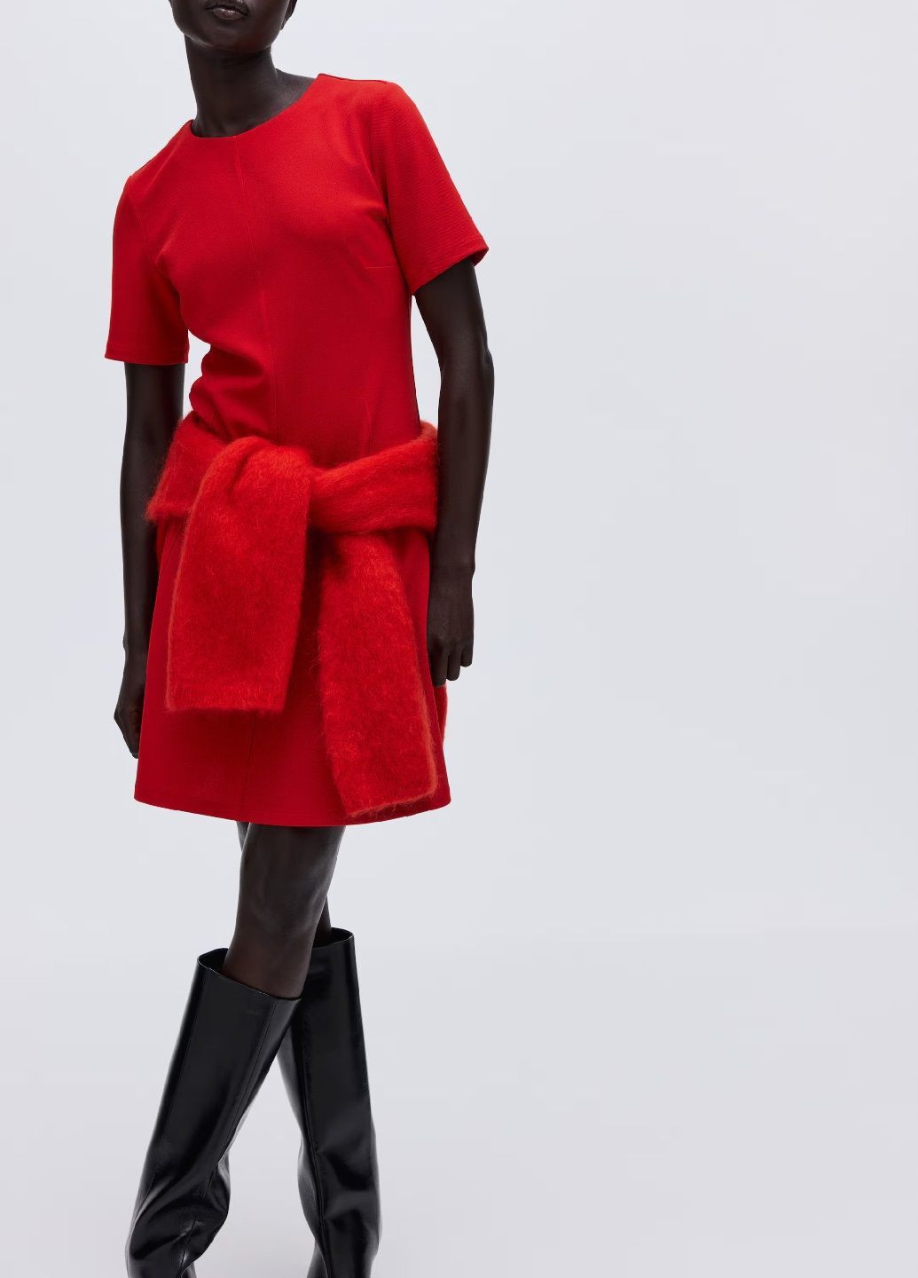 Червона кежуал сукня H&M однотонна