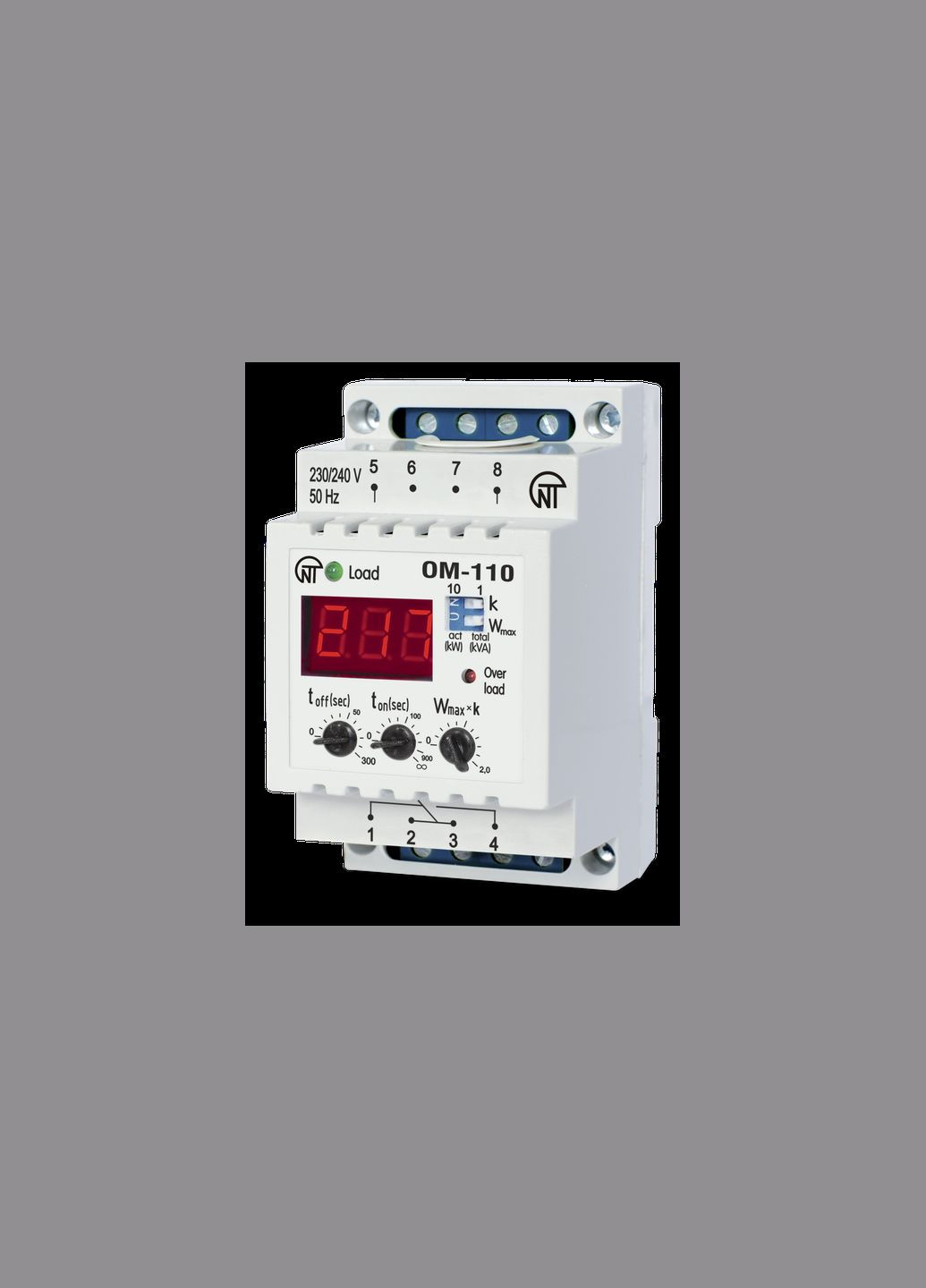 Однофазное реле ограничения мощности 20кВт [NTOM11000] ОМ-110 Новатек-Електро (338192311)