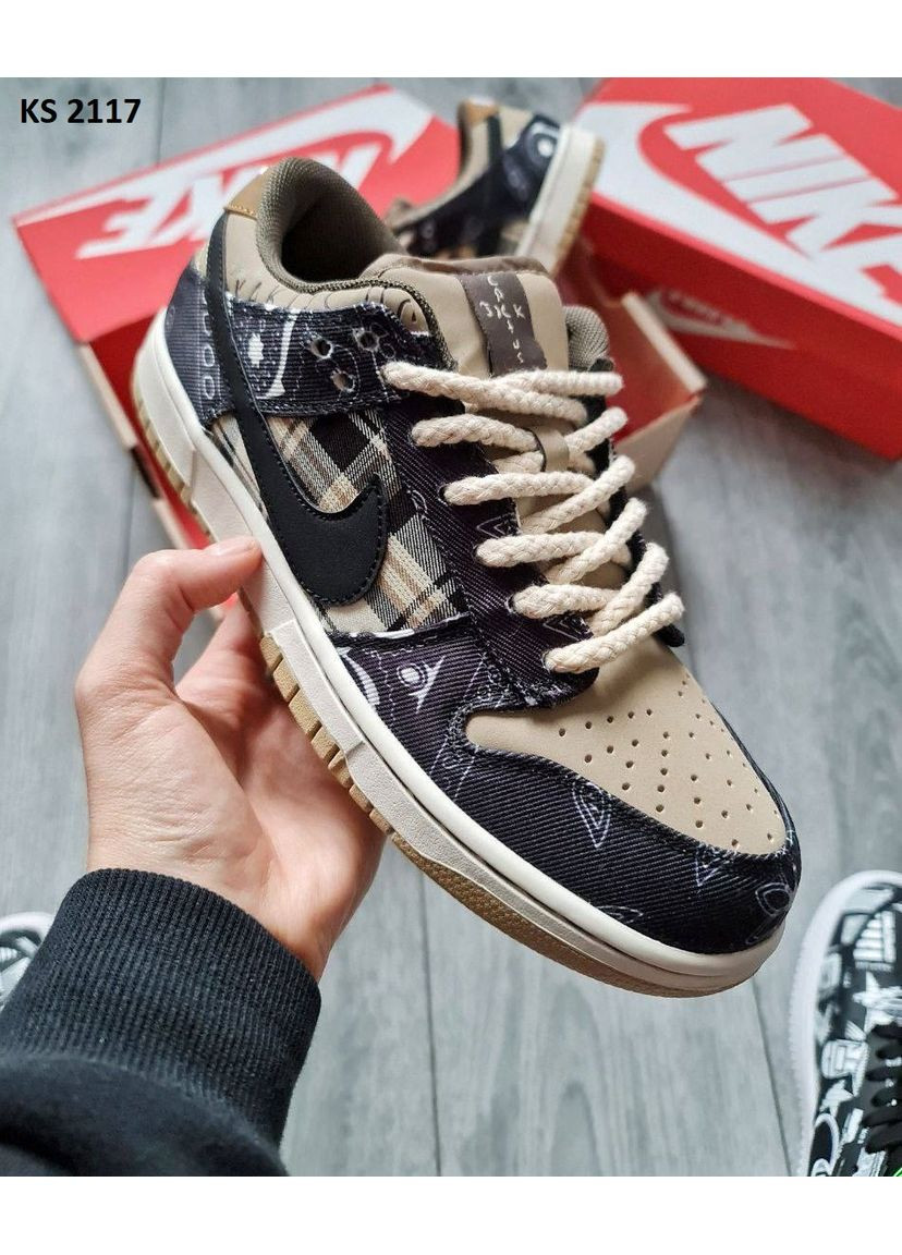 КРОСІВКИ ЖІНОЧІ NIKE SB DUNK LOW TRAVIS SCOTT CACTUS JACK НАЙК СБ ДАНК No Brand комбіновані демісезони (367173284)