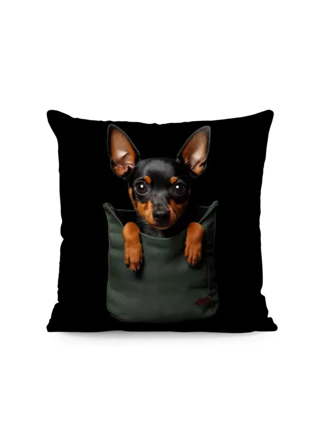 Декоративная наволочка Такса Черная 45×45 см No Brand (333163060)