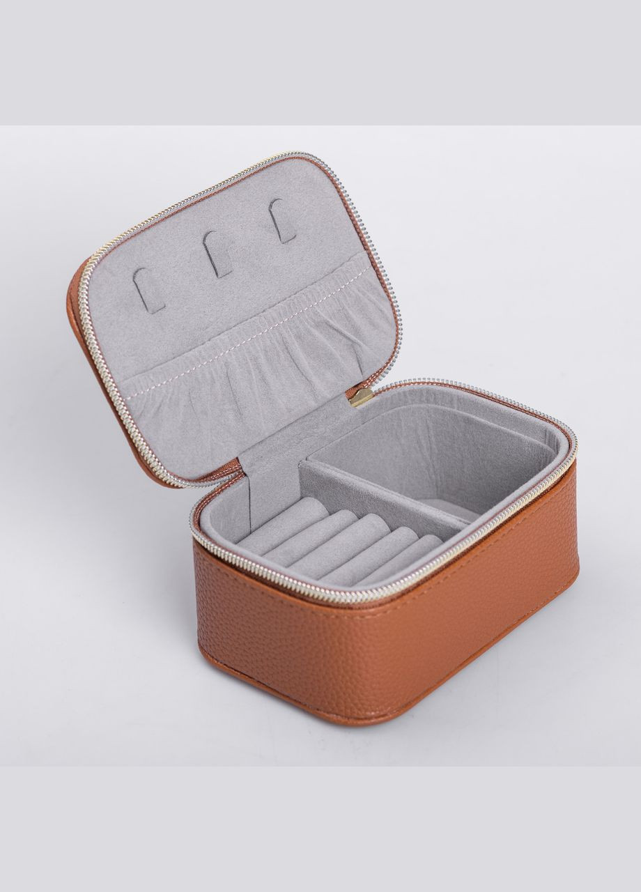 Скринька для прикрас з еко шкіри на блискавці міні органайзер для ювелірних виробів HP-5-26BR Yiwu (325922776)