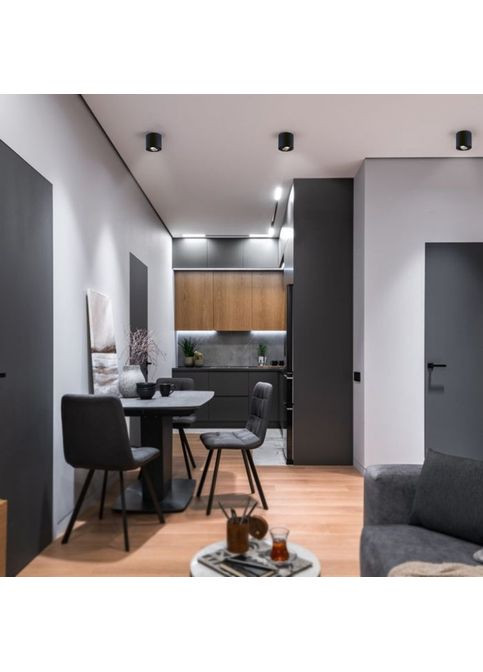 Светильник точечный под лампу GU10 накладной Черный (VL-SPF12A-B) Videx під лампу GU10 накладний Чорний (354227606)