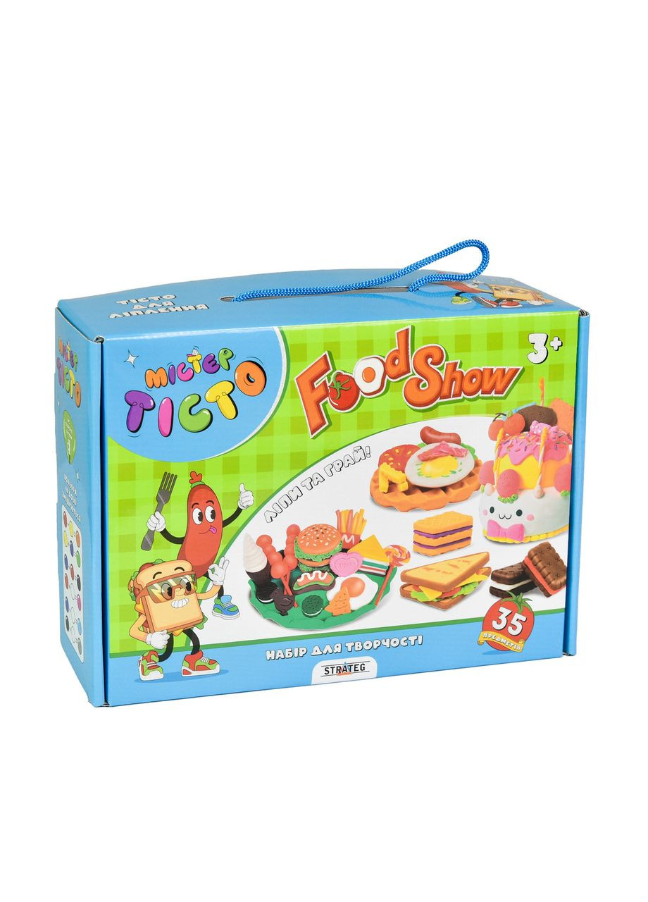 Набор для творчества 3+ Food Show Стратег развивающий с массой для лепки 18 шт. Strateg (362424801)