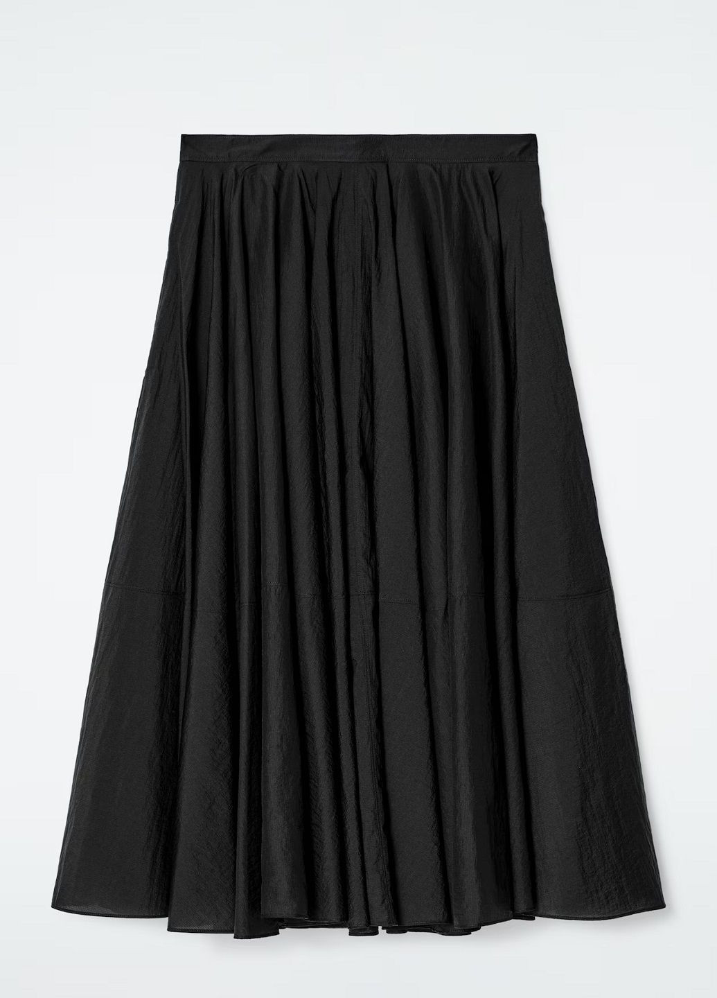 Черная офисная однотонная юбка Cos