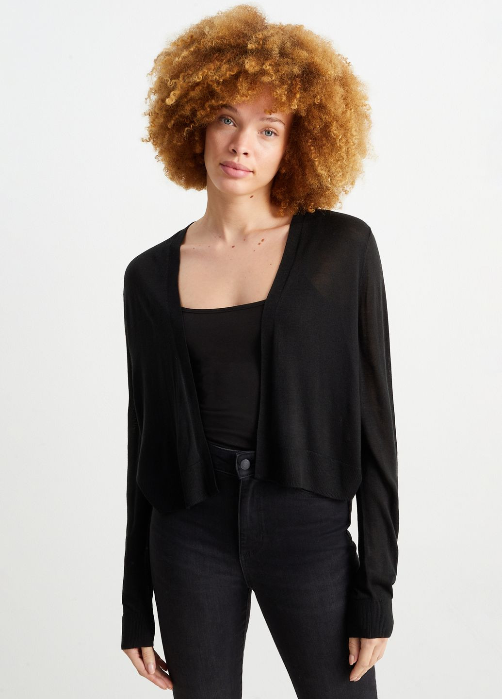Черный демисезонный кардиган C&A
