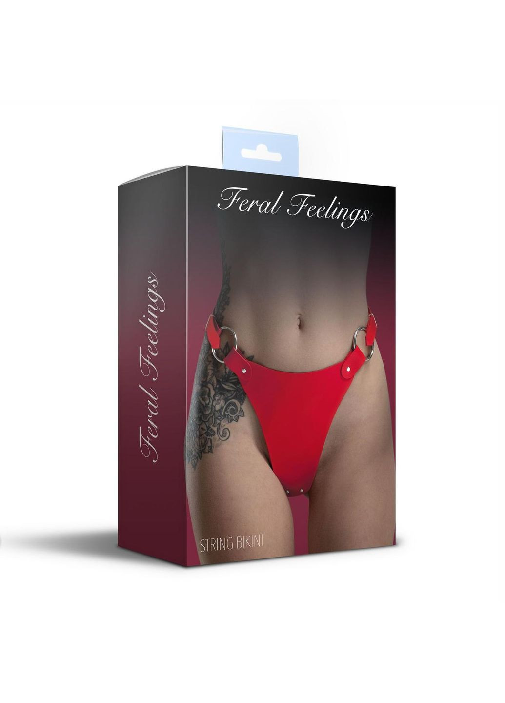 Трусики из натуральной кожи S/L, - String Bikini Red Feral Feelings (292862850)