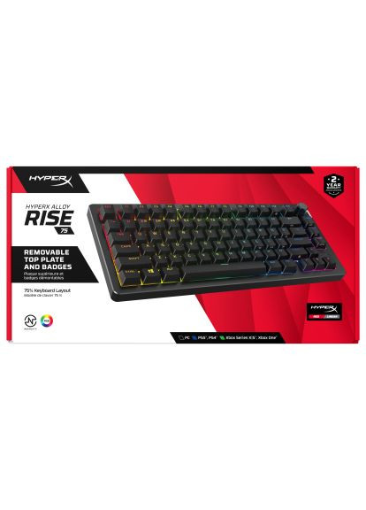 Клавіатура (7G7A4AA) HyperX Alloy Rise 75 PBT HX Red USB UA Black (364659931)