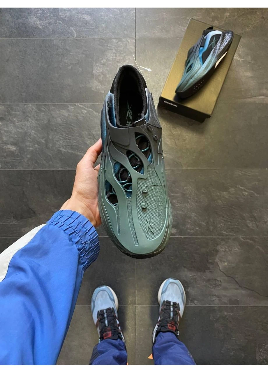 Черные демисезонные кроссовки мужские reebok floatride black/grean рибок флоатрайд черные No Brand