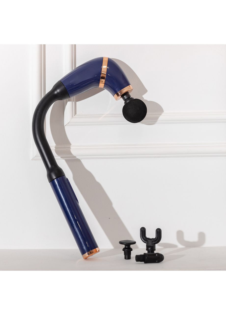 Перкуссионный ручной массажер аккумуляторный 17 Вт зарядка от USB до 3200 об/мин Синий HP-11-11BL Huizhou (370800149)