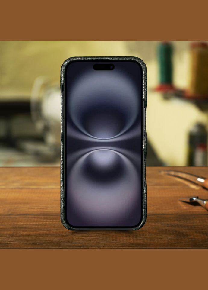 Кожаная накладка ExBacker для Apple iPhone 16 Plus Кайман (78122) Stenk (316651296)