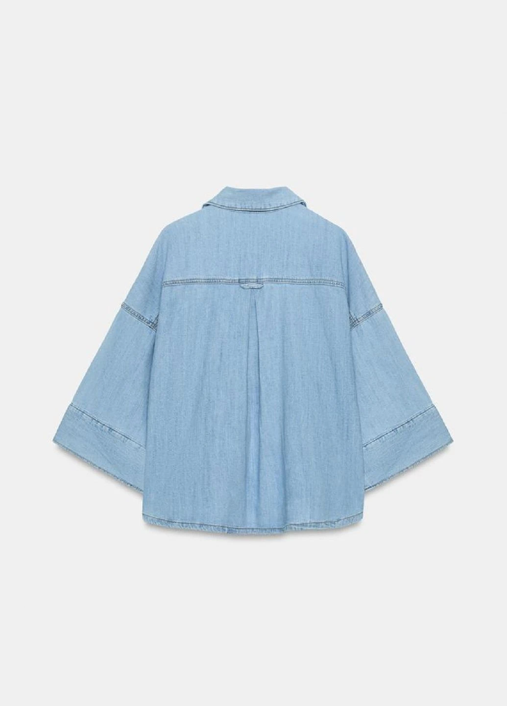 Голубой рубашка однотонная Zara