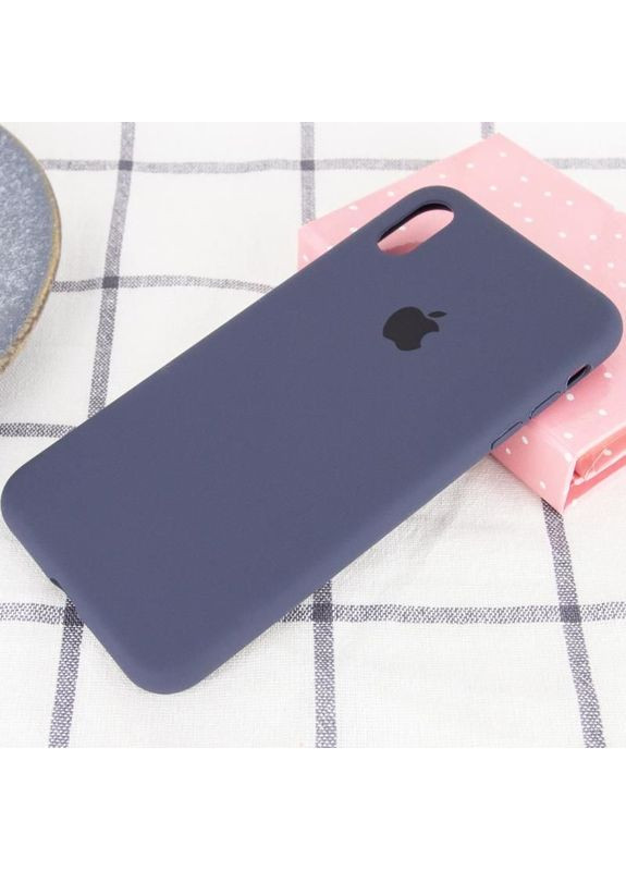 Чохол Silicone Case Full Protective (AA) для Apple iPhone X / XS (5.8\") Темно синій Epik (372845736)