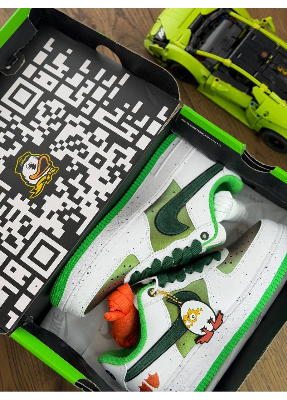 Комбіновані літні кросівки nike air force 1 low ducks of a feather university of oregon egg or duck найк аір форс 1 No Brand