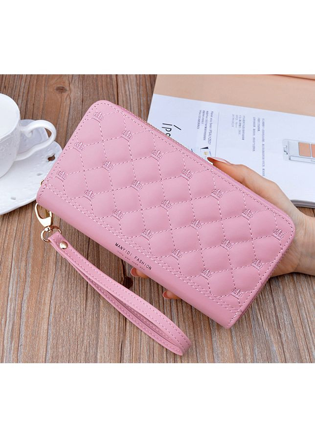 Модний жіночий гаманець клатч екошкіра на 2 блискавки з ремінцем портмоне для документів та грошей ProDobro (370147794)