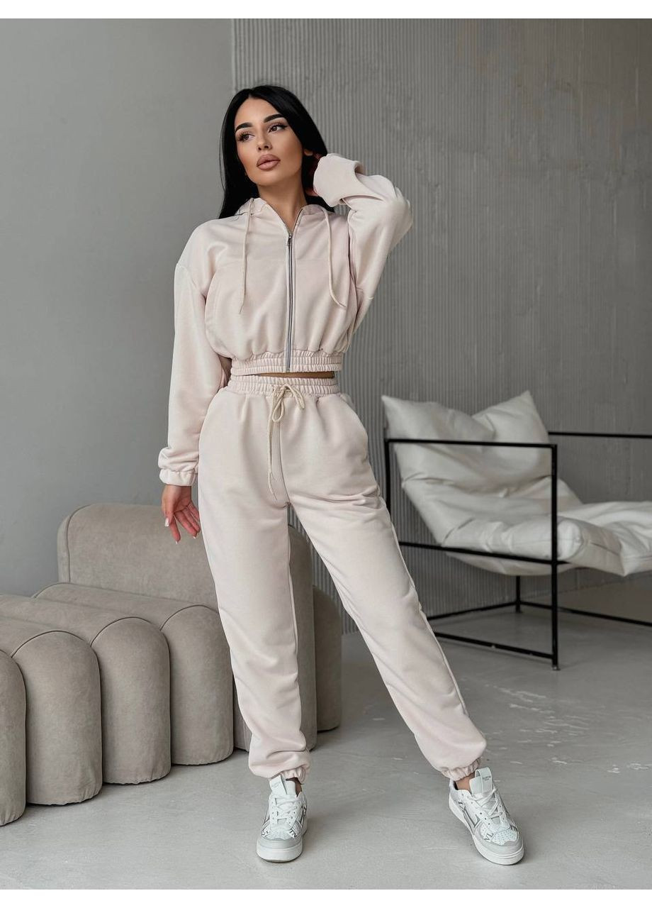 Костюм жіночий штани і кофта укорочена з капюшоном No Brand (360901024)